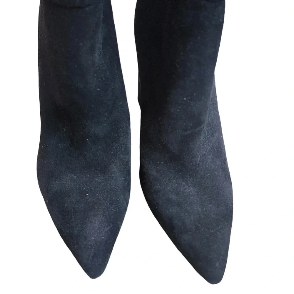 Marc Fisher Gomer Heeled Black Suede Boot Womens 7.5 NWT - Picture 4 of 11